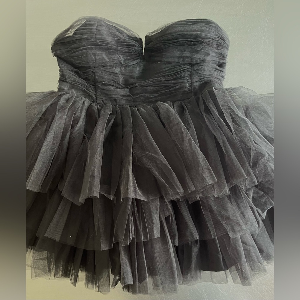 NWT H&M Black Strapless Tulle Dress
